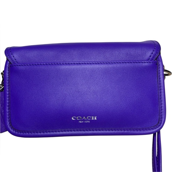 Coach Legacy Leather Crossbody Clutch Ultraviolet Purple 2012 NWT - Picture 2 of 11